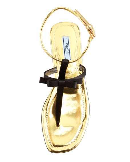 Prada Satin Bow Thong Sandal 